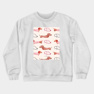 Dachshund Delight | Watercolour | Dogs | Pattern Crewneck Sweatshirt